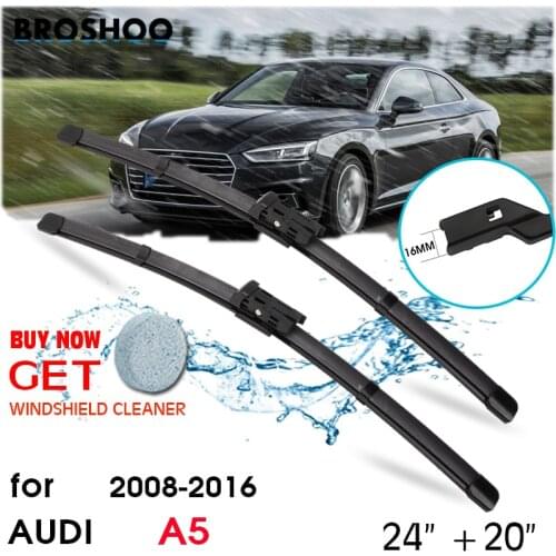 Car Wiper Blade Front Window Windscreen Windshield Wipers Blades Push Button Auto Accessories For Audi A5 24"+20" 2008-2016