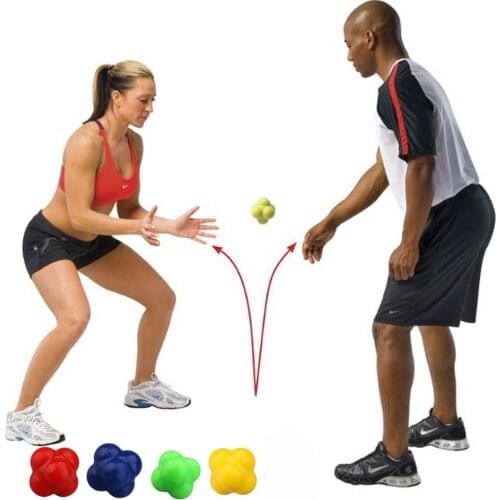 Hexagonal Ball Silicone Solid Fitness Rapid Reaction ball Agility Speed Training ball