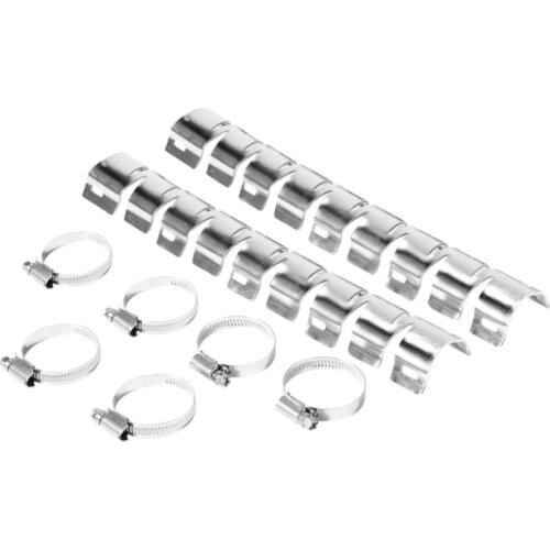 Motorcycle Motorbike Exhaust Pipe Heat Shield Cover Guard Adjustable Mounting Clamps For BMW R1200GS 13-1817 16