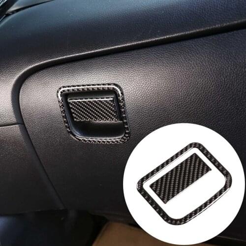 Carbon Fiber ABS Co-Pilot Storage Box Switch Panel Cover Trim for Nissan X-Trail 2014-2018 Decoration Stickers