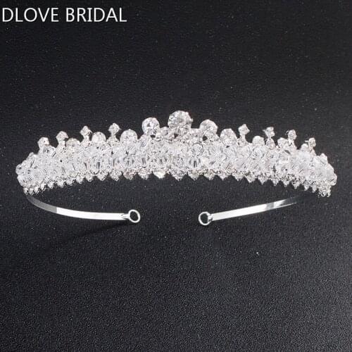 High Quality Clear Crystal Hairband Bridal Tiara Wedding Hair Jewelry Accessory