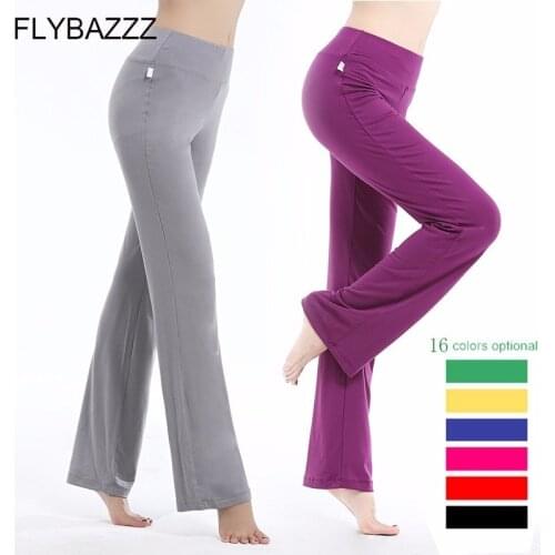 2019 New Women Yoga Pants Solid Drawstring High Waist Yoga Leggings Dancing Fitness Lady Sports Trousers Loose Sports Wear S-3XL