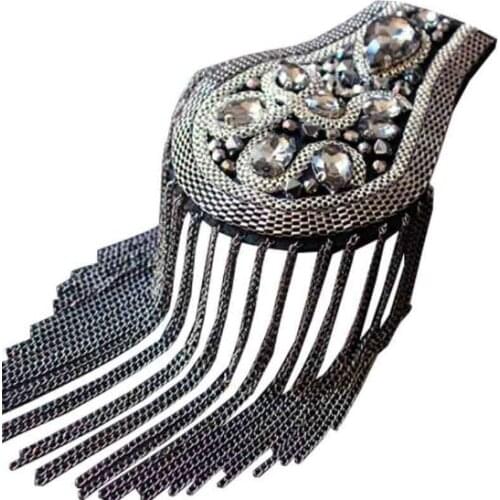 10pcs/5pairs Handmade Long Tassel Epaulette Suit Shoulder Strap Fringed Shoulder Strap Epaulet Stage Jewelry Wholesale