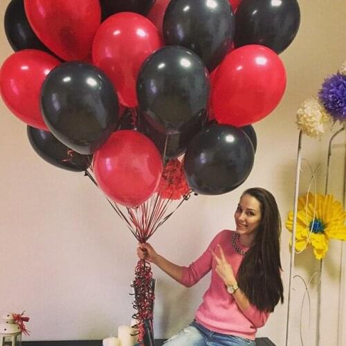 15pcs Thick 10inch Latex Balloon Happy Birtday Party Balloons Romantic Wedding Decoration Red Black White Inflat Helium Balloon
