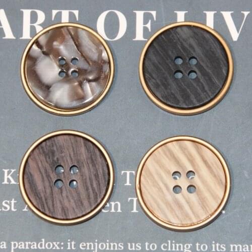 5pcs Retro Metal Button Blazer Decorative Button Coat Pearl Alloy High-foot Buckle DIY Clothing Accessories