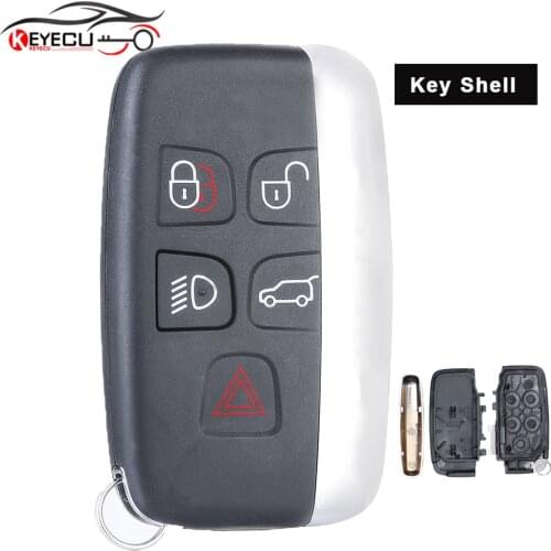 KEYECU 5 Button Smart Remote Car Key Shell Case Fob for Land Rover Range Rover Sport LR4 Evoque 2010 2011 2012 2013