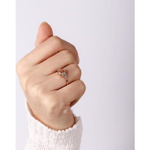 Citrin Amber Gold Ring Diamond Montur 14 Carat Baguettes Handy Custom Craftsmanship Gift Gold Special Occasions Design Shiny