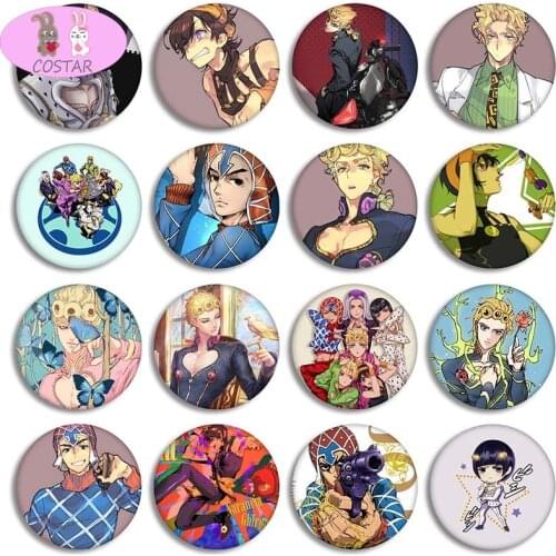 COSTAR Japanese Anime JOJO Bizarre Adventure Display Badge Fashion Cartoon Figure Brooches Pin Jewelry Accessories