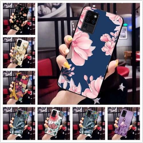For Oukitel C21 Case Phone Cover Soft Silicone TPU Back Cases for Oukitel C22 C21 Pro 3D Emboss Flower Cases for Oukitel C17 Pro