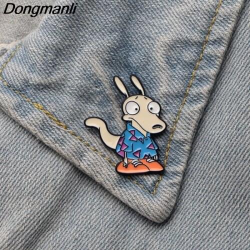 DMLSKY creative theme cartoon Enamel Pins Metal Brooch for Clothes bags backpack badges Women and Men Cute Brooch M2516