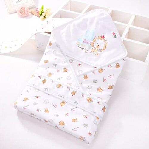 Spring Summer Cotton Infant Baby Sleeping Quilt Envelope For Newborns Baby Bedding Wrap Sleepsack Cartoon Baby Blanket Swaddle