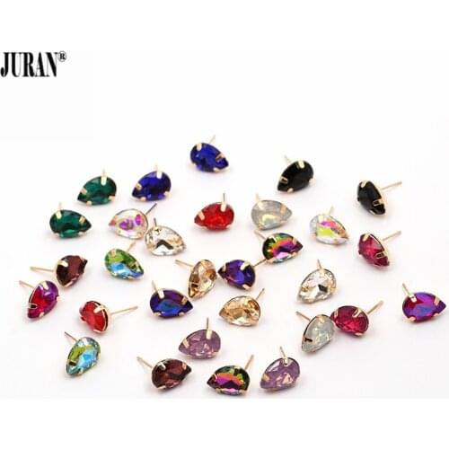 JURAN Fashion Charm Brand Rhinestone Shiny Stud Earring for Women Special Design Cheap Wholesale Crystal Earrings Jewelry Gift