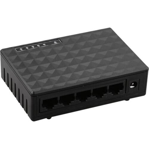 5-Port 100M Switch 10/100Mbps Desktop Mini Fast Ethernet Network Splitter Monitoring Network Splitter Switch
