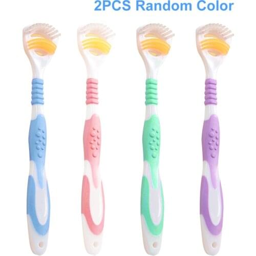 2PCS Dual Side Dental Care Cleaner Brush Scraper Oral Tongue Clean Breath Health Tool For Adults Multi Color Clean Tongue Tools