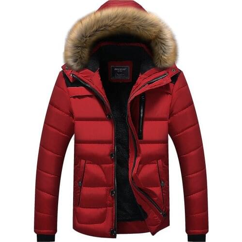 2020 Fur Collar Hooded Men Winter Jacket Men Coat Snow Parka Down Jacket Outerwear Thick Thermal Men Warm Wool Liner Coat M-5XL