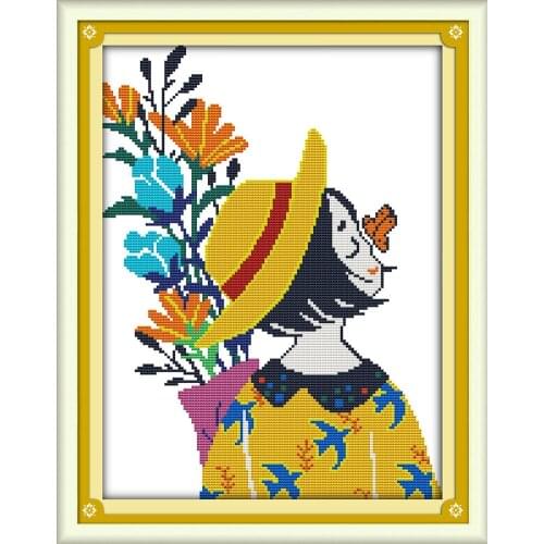 Joy Sunday Flowers Fragrant Counted Cross Stitch 11 14CT Cross Stitch Chinese Cross Stitch Kit Embroidery Home Decor Needlework