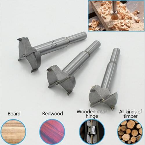 New 15-45mm Wood Drill Bit Tungsten Saw Self Centering Hole Cutter Set Carbon Steel Drill Bit Woodworking Hand Tools