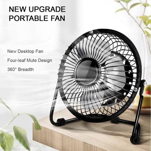 Portable Fans Metal Cooler Cooling 3 Blades Desktop Mute Fans Silent Universal For Car Notebook Computer Desk Fan