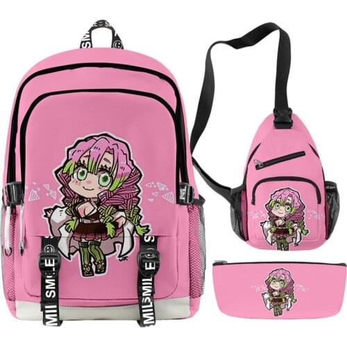 Demon Slayer Backpacks Kimetsu No Yaiba Tomioka Giyuu Mochila Students Teenage School Bags Men Oxford Laptop A4 Big Travel Bags
