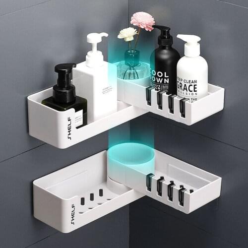 Bathroom Shelf Corner Shelves Shampoo Holder Kitchen Storage Rack Mess Shower Organizer Wall Holder Space Saver Household Items