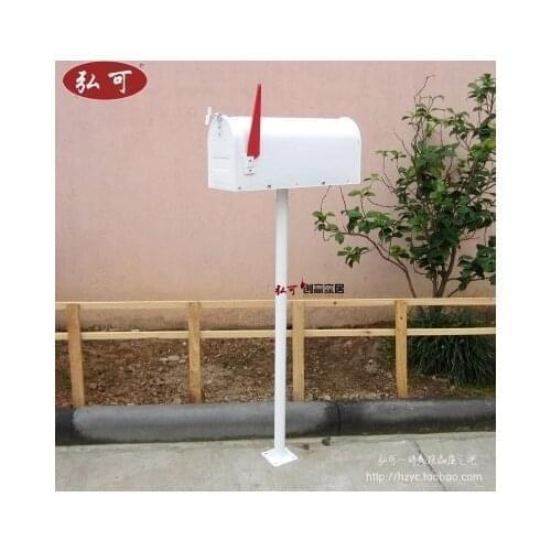 Vertical Mailbox Postbox upright Metal Post Letters Box Rustic Country Mailbox garden outdoor decoration