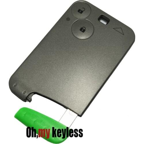 Replacement key card for renault laguna remote control key case 2 button key cover
