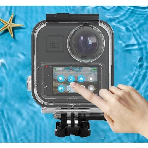 For GoPro Max Waterproof Case, Housing Shell Protective Cover Box for Go Pro 360 Panoramic Camera,with Touchscreen Function