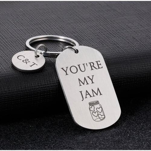 Personalized Couple Keychain Gift For Girlfriend Keyring Gift For Him Boyfriend Husband Customized Product