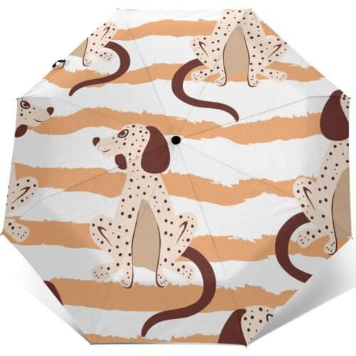 Sunny Umbrella Cute Dogs Puppies Automatic folding portable men women umbrella Sunscreen rain Windproof beach parasol