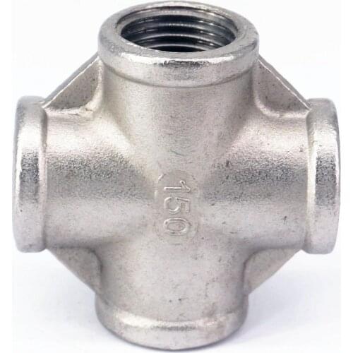1/2" BSP Female 304 Stainless Steel Cross 4 Way Connector Pipe Fitting water oil air
