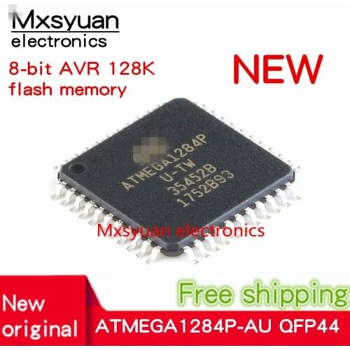 5pcs~50pcs/LOT ATMEGA1284P-AU ATMEGA1284P ATMEGA1284PU-TW TQFP44 New original microcontroller 8-bit AVR 128K flash memory