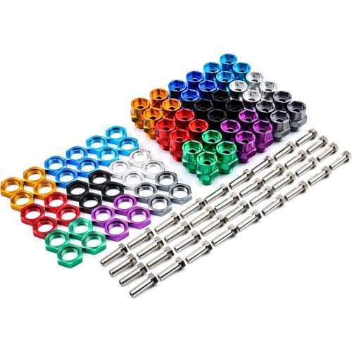 4PCS Aluminum Alloy 12mm To 17mm Wheel Hex Hub Conversion Adapter for 1/10 RC Car and Upgrade 1:8 tires