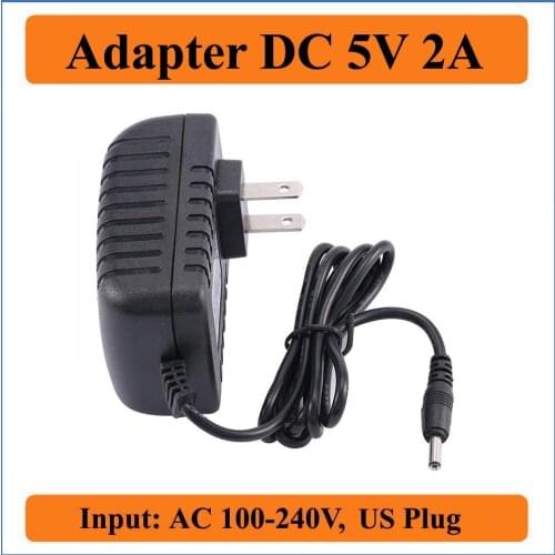 5V 2A US Plug AC DC Adapter AC100V-240V Converter Adapter to DC5V 2000mA charger power Supply 5.5mm x 2.1-2.5mm for LEDs or CCTV