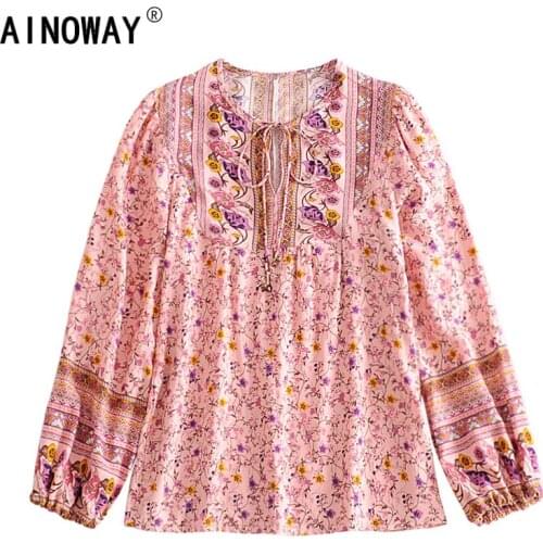 Розовые блузки Ainoway China At AliExpress