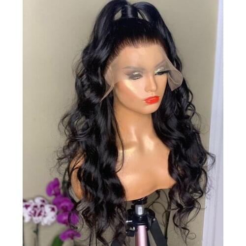 Brazilian High Ponytail Body Wave 13x6 Lace Front Human Hair Wigs with Baby Hair Pre Plucked 360 Lace Wigs Natural Hairline Remy