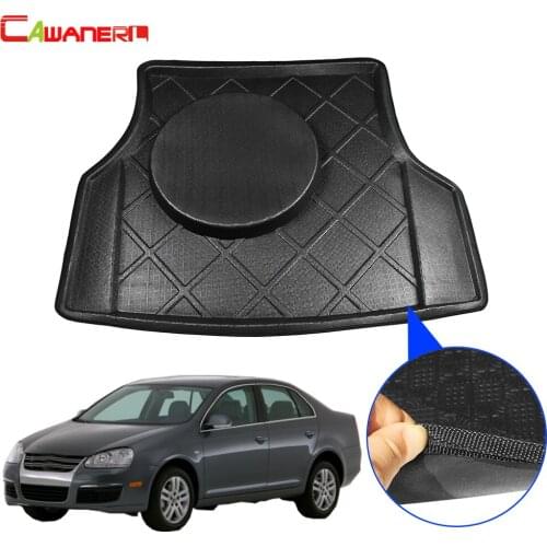 Cawanerl Car Accessories Trunk Mat Rear Cargo Tray Boot Liner Floor Mud Kick Carpet Pad For Volkswagen Jetta 2006-2011