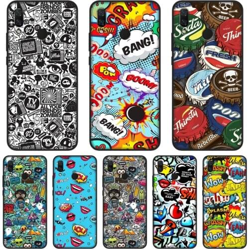 For Huawei Nova Smart Lite 2017 Phone Case Silicone Anime Graffiti Back Cover For Huawei Nova 5 4 4E 3 3I 3E 2i 2 Lite Plus Case