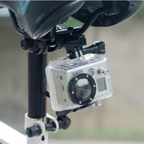 GOPRO Bicycle Cushion Pedestal Support CNC Aluminum Alloy Bike Cushion Clip Riding Video Support Holder