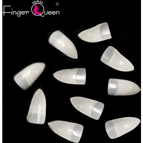 Finger Queen 500 Pieces Pack of Pointy Eagle Shaped False Nails Ultra-Thin Eagle Claw False Nail Tips Natural Tip Acrylic