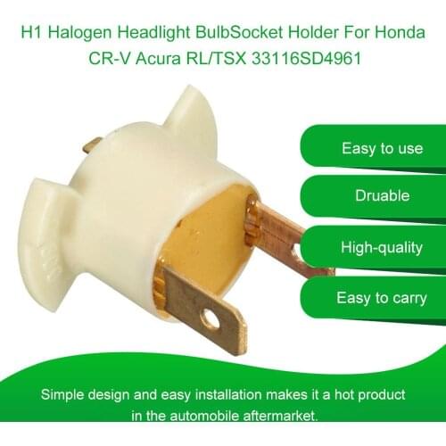 H1 Halogen Accessory Socket Adapter Car Supplies Base Replacement Durable Bulb Holder Headlight Easy Install For Honda Prelude