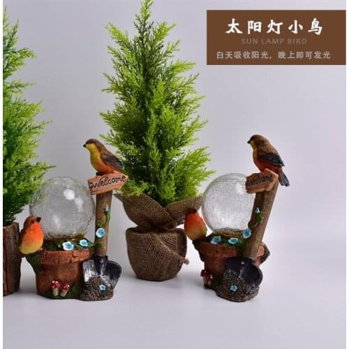 Creative decoration decoration bird glass ball room living room decoration Christmas modern decoration layout scene