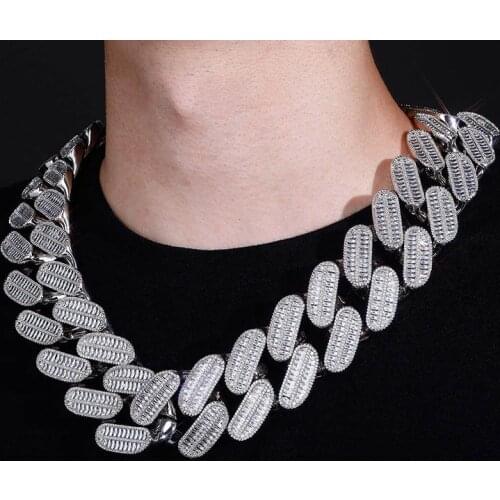 New 39mm Miami Cuban Chain Necklace High Quality Micro Pave Cubic Zirconia Hip Hop Fashion Charm Jewelry Gift For Men