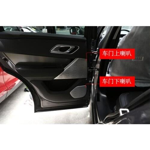 Aluminum alloy Car Door Speaker Cover Trim For Land Rover Range Rover Velar 2017 2018 2019 Auto Accessories