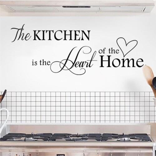 The Kitchen is Heart of the Home Letter Wall Sticker Home Decor DIY wall decals art home decor