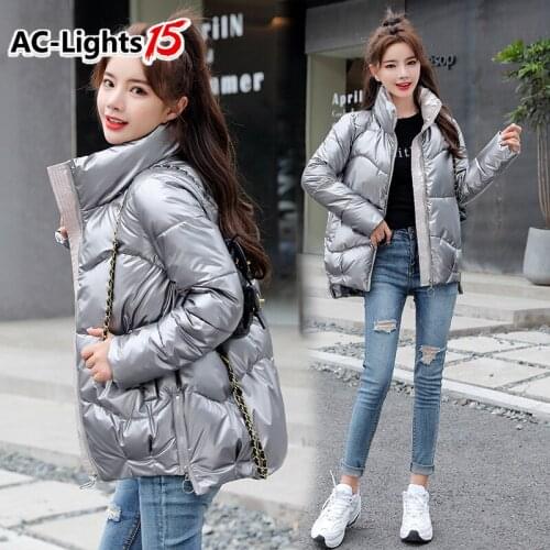 2020 New Womens Winter Jacket Short Padded Stand-callor Coat Women Fashion Quilted Jackets Warm Woman Casual Parkas Bread