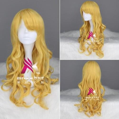 New Kurokos Basketball Ryota Kise Sexual Turn Long Beautiful Curly Cosplay Wig paty women +wig cap