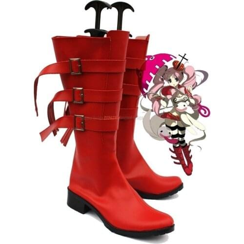 Perona Shoes Cosplay Anime One Piece Perona Cosplay Shoes Red Boots Custom Made One Piece Cosplay Shoes