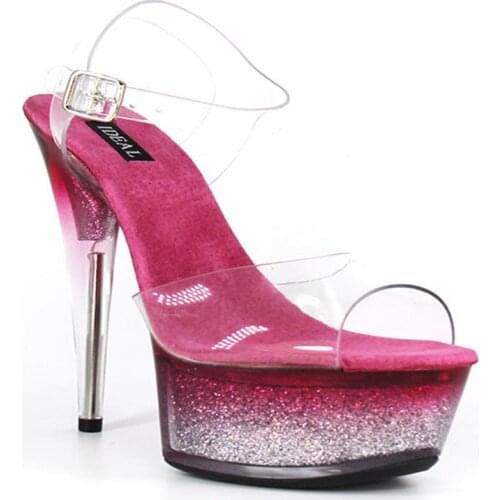 The latest styles are changing colors, stage sandals, 15cm nightclubs and high-dancing sandals