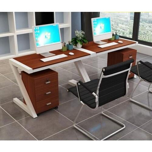 Package mail desk combination of modern computer desk and chair seat can by 2/4/6 employees work