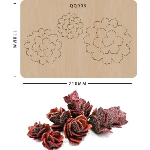 Rose Flower Cutting Dies Wooden Dies Suitable for Common Die Cutting Machines on The Market